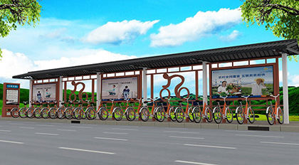宜春中式仿古公共自行車棚價(jià)格