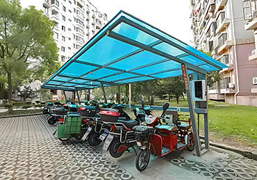 小區(qū)電動車充電棚