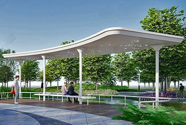 宜春公園景區(qū)濱水景觀廊架